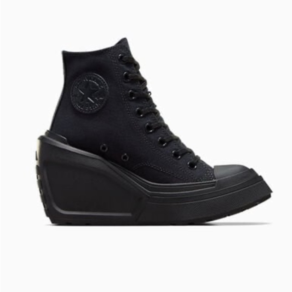 CONVERSE CHUCK 70 DE LUXE WEDGE - SIZE 7 WOMEN - BLACK